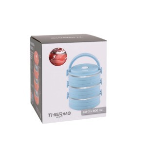 Dėžutė-termosas maistui 1800 ml (3 vnt x 600 ml) (mix) Thermosport BY03021772978
