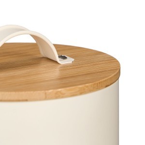 Indas česnakams metalinis, bambukinis dangtis 11x11x18 cm Kinvara 10900