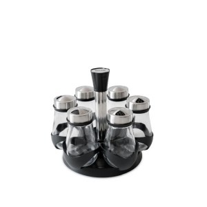 Indeliai prieskoniams 6 vnt su stovu 18x18x16 cm Quttin BQ01011778046