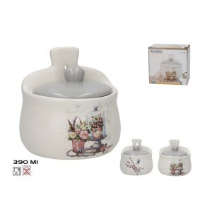 Indelis druskai laikyti su dangt. 390 ml 8.5x12x13 cm(mix 2) ROCIO 8445393317175