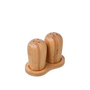 Indeliai druskai ir pipirams 2 vnt 8,5x6x12 cm bambukiniai Estia 01-14605