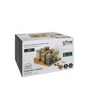 Indeliai prieskoniams 9 vnt (180 ml) su lentynėle 24x23x15 cm 5Five 203024