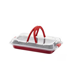 Kepimo indas 36x23x5 cm su plastikiniu dangčiu CHERRY (iki +230C) Ambition 83013