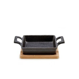 Kepimo indas kalioji geležis su bambukiniu padėklu 18,5x14x5 cm (max 260C) 64306