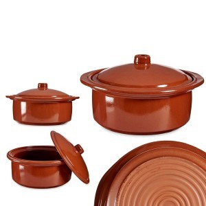 Kepimo/troškinimo indas molinis 25x26,5x15 cm 2,5 l karščiui atsparus La Dahesa