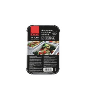 Kepimo forma iš aliuminio folijos 21x14,5x5,5 cm 5 vnt 0,85 l Saana 259622