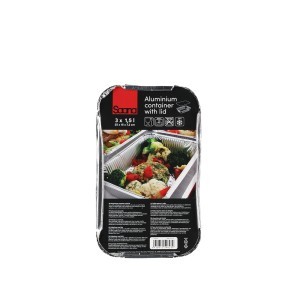 Kepimo forma iš aliuminio folijos 25x15x7,5 cm 3 vnt 1,5 l Saana 259623