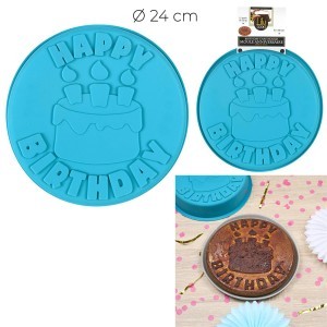 Kepimo forma silikoninė D26 cm Happy Birthday Lily Cook KP0081