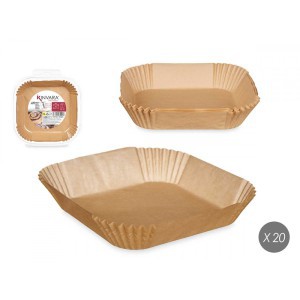 Kepimo popierius karšto oro gruzdintuvei 21x21 cm 20 vnt (2,5-5 l) Kinvara 64757