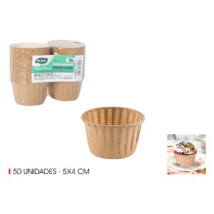 Kepimo formelės keksiukams popierinės 50 vnt. 5x4 cm Algon BA01043776307