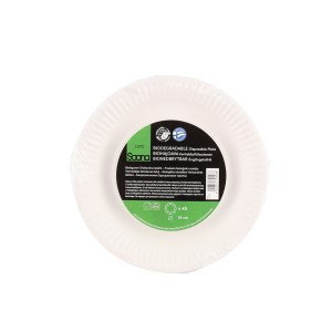 Lėkštės vienkartinės BIO kompostuojamos D18 cm 45 vnt. Saana 279248