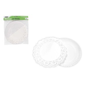 Vienkartinis padėklas maistui D25 cm 2 vnt baltos spalvos Algon BA01043175323