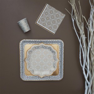 Padėklai vienkartiniai popieriniai 6 vnt. D23 cm Miražas Home Deco KA6068