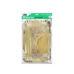Vienkartinis padėklas maistui 25x34 cm aukso spalvos Algon BA01043175328
