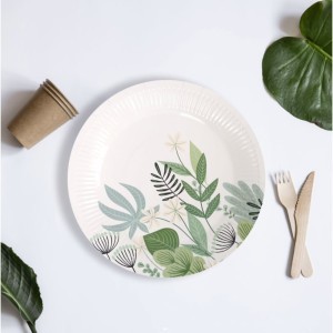 Lėkštės vienkartinės BIO kompostuojamos D20 cm 10 vnt Algon BA01054076234