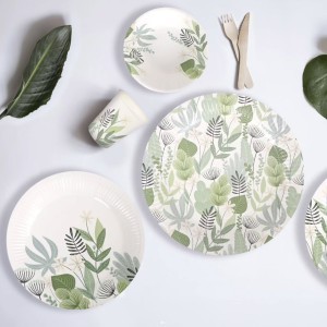 Lėkštės vienkartinės BIO kompostuojamos D28 cm 3 vnt Algon BA01054076236