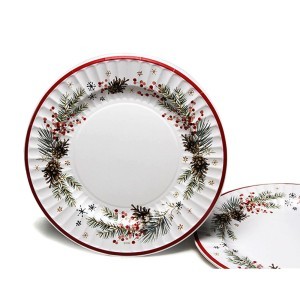 Lėkštės vienkartinės popierinės D27 cm 4 vnt Kalėdinės 50992 KLD