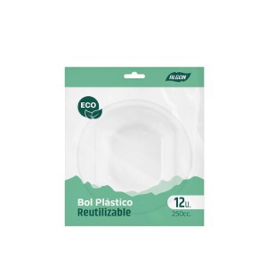 Dubenėliai daugkartiniai plastikiniai BIO 250 ml 12 vnt Algon BA01054376599
