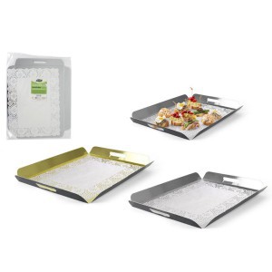 Vienkartinis padėklas maistui 29x39 cm išlankstomas (mix) Algon BA01043177596