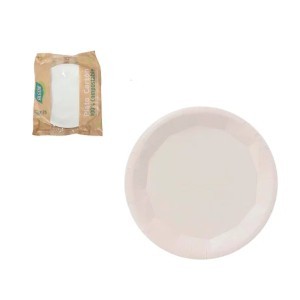 Lėkštės vienkartinės BIO kompostuojamos D22 cm 25 vnt Algon BA01054076864