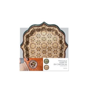 Padėklai vienkartiniai popieriniai 6 vnt. D26 cm Miražas Home Deco KA0724