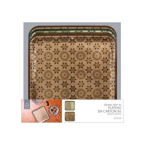 Padėklai vienkartiniai popieriniai 6 vnt. 31x33 cm cm Miražas Home Deco KA0726