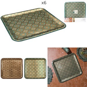 Padėklai vienkartiniai popieriniai 6 vnt. 31x33 cm cm Miražas Home Deco KA0726