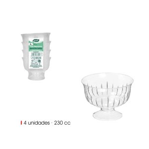 Indeliai daugkartiniai plastikiniai, perdirbami 4 vnt 230 ml Algon BA01054278357