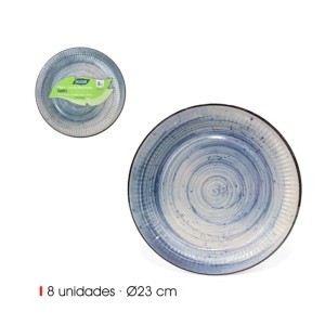 Lėkštės vienkartinės popierinės D23 cm 8 vnt SWIRL Algon BA01054078088