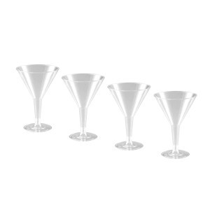 Taurės 4 vnt 215 ml plastikinės daugkartinės Algon BA01054276801