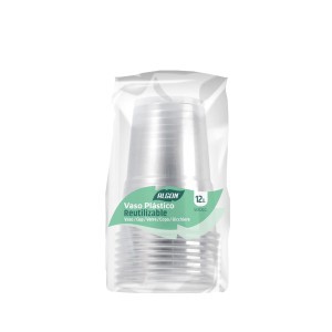 Stiklinės 12 vnt 500 ml plastikinės 100% perdirbamos Algon BA01054376572