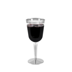 Taurės vynui plastikinės 250 ml 3 vnt. daugkartinės Algon BA01054274996