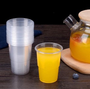 Stiklinės 50 vnt 250ml plastikinės daugkartinės, perdirbamos Algon BA01054376567