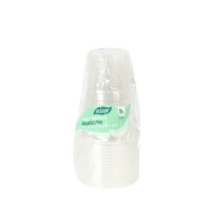 Stiklinės 15 vnt 330 ml plastikinės daugkartinės Algon BA01054376570