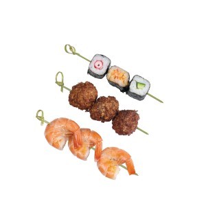 Smeigtukai bambukiniai sumuštiniams 40 vnt. 15 cm 871125232442