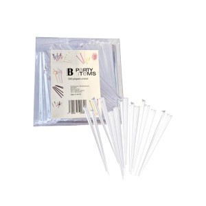 Smeigtukai plastikiniai sumuštiniams 500 vnt 9 cm skaidrūs 126126