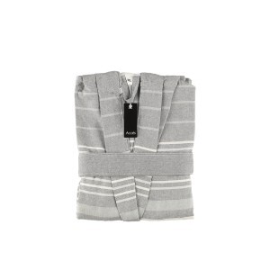 Chalatas pirties iš 100% medvilnės S/M-L/XL (mix) pilkas Acces 655696