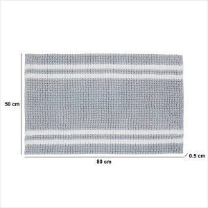 Kilimėlis vonios kambariui 50x80 cm pilkas, poliesteris 5Five 211426B
