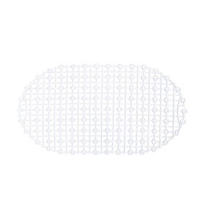 Kilimėlis voniai neslystantis ovalus skaidrus 34x63 cm Berilo 10363