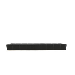 Padėklas vonios kambariui 20x10x2 cm keramikinis, juodas Tiles Estia 02-27711