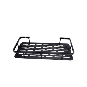 Lentynėlė voniai metalinė juoda 40x13x4 cm 27246