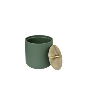 Dėžutė ausų krapštukams/vatos diskeliams D10xH11cm polirezinas TRIO 5Five 200196