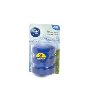 Gaiviklio papildymas WC 3 vnt 55 ml gaivaus vandens ir mėtų aromato AMBI PUR