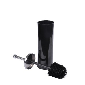 Šepetys klozeto su dėklu D9,5xH37 cm metalinis juodas METALIA douceur d'intérie