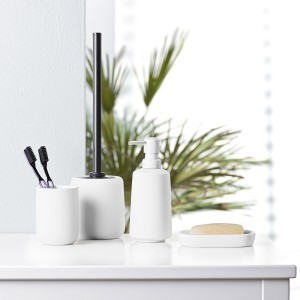 Šepetys klozeto su dėklu D10,5xH38,5 cm keramika baltas CERALIA douceur d'intéri