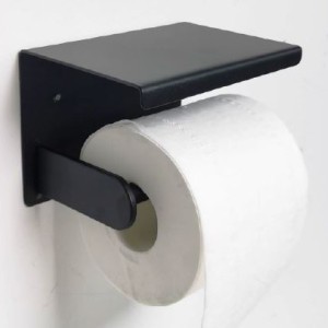 Laikiklis tualetiniam popieriui metalinis juodas 14x10x10 cm 4Living 611952