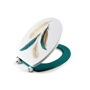 Dangtis unitazo su metaliniu vyriu MDF PLUMISS douceur d'intérieur