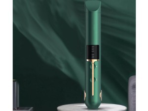 Plaukų tiesinimo žnyplės keramikinės pakraunamos LCD, žalios 18W 24166_Z