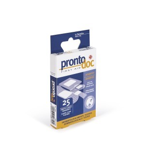 Pleistrai 25 vnt. įv. dydžių skaidrūs PRONTODOC 4081