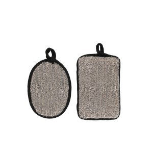 Dušo kempinė kūnui 2 vnt medvilnė, pilka sp. Mineas 635329